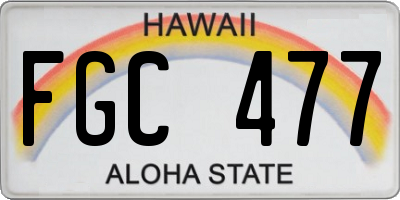 HI license plate FGC477