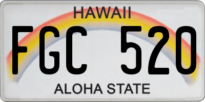 HI license plate FGC520