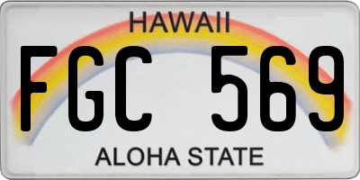 HI license plate FGC569