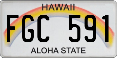 HI license plate FGC591