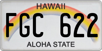 HI license plate FGC622