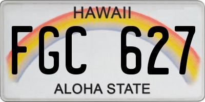 HI license plate FGC627