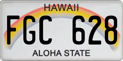 HI license plate FGC628