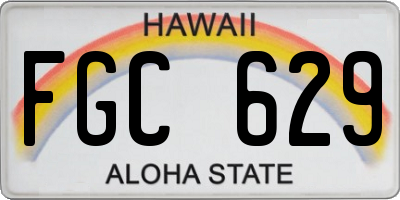 HI license plate FGC629