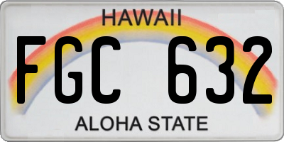 HI license plate FGC632
