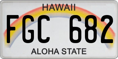 HI license plate FGC682