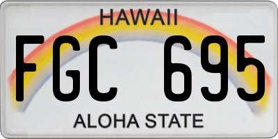 HI license plate FGC695