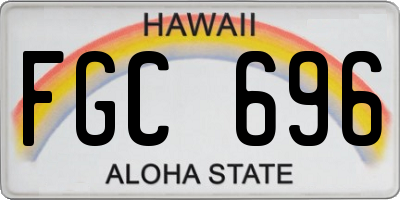 HI license plate FGC696