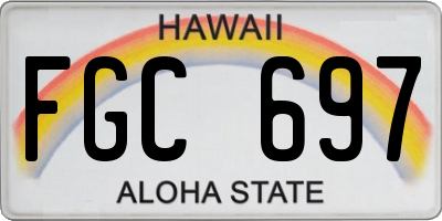 HI license plate FGC697