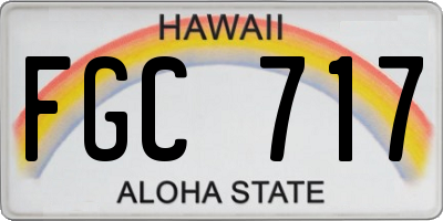 HI license plate FGC717