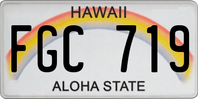 HI license plate FGC719