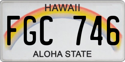 HI license plate FGC746