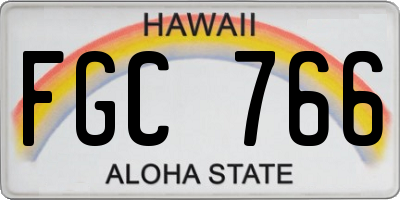 HI license plate FGC766