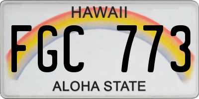 HI license plate FGC773