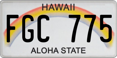 HI license plate FGC775