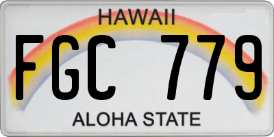 HI license plate FGC779