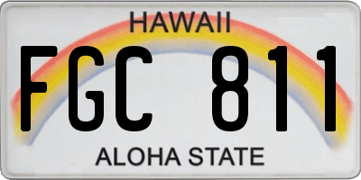 HI license plate FGC811