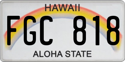 HI license plate FGC818