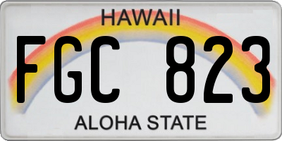 HI license plate FGC823
