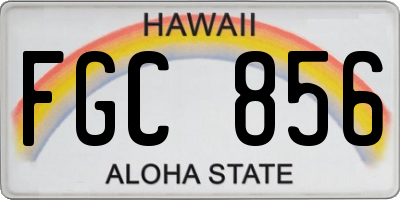 HI license plate FGC856