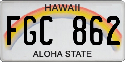 HI license plate FGC862