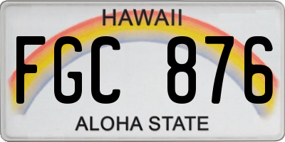 HI license plate FGC876