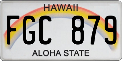 HI license plate FGC879