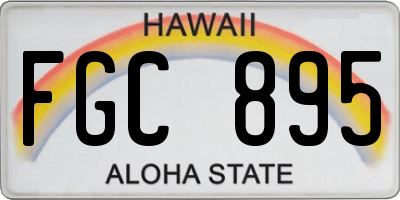 HI license plate FGC895