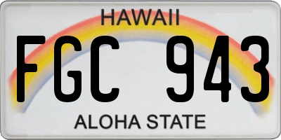 HI license plate FGC943