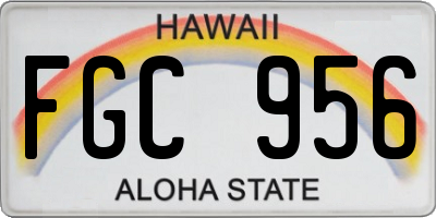 HI license plate FGC956