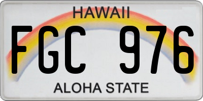 HI license plate FGC976