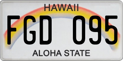 HI license plate FGD095