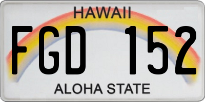 HI license plate FGD152