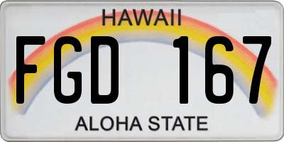 HI license plate FGD167