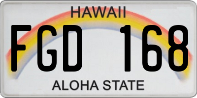 HI license plate FGD168