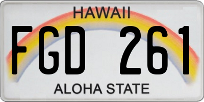 HI license plate FGD261
