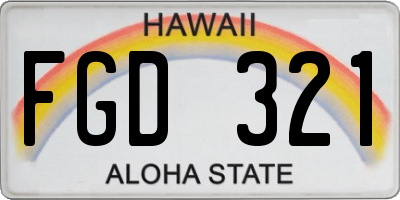 HI license plate FGD321