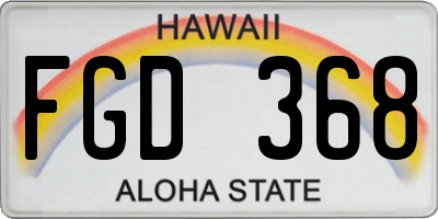 HI license plate FGD368