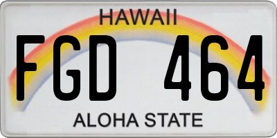 HI license plate FGD464