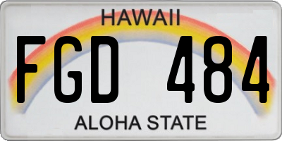 HI license plate FGD484