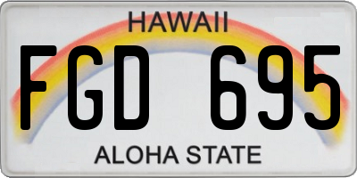 HI license plate FGD695