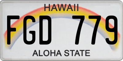 HI license plate FGD779