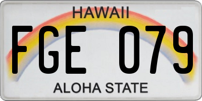 HI license plate FGE079