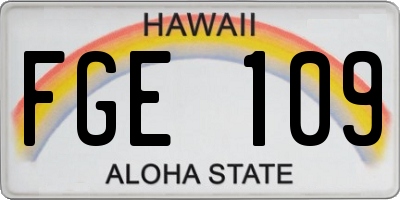 HI license plate FGE109