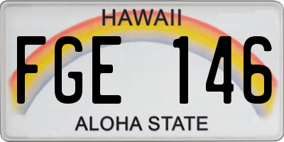 HI license plate FGE146