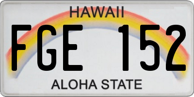 HI license plate FGE152