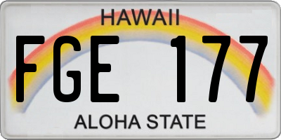 HI license plate FGE177