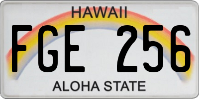 HI license plate FGE256