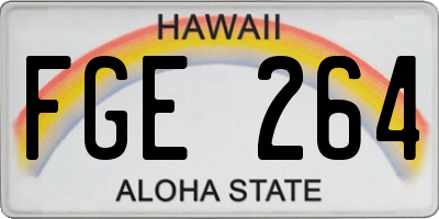 HI license plate FGE264