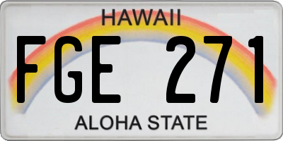 HI license plate FGE271